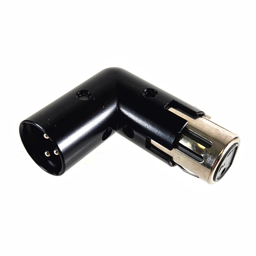 American Recorder Technologies AMERICAN RECORDER 3 Pin XLR (male) to XLR (female) Balanced Right Angle Adapter