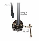American Recorder Technologies AMERICAN RECORDER 6" Recording Pop Filter with 12 inch gooseneck and heavy duty pole clamp, view 4