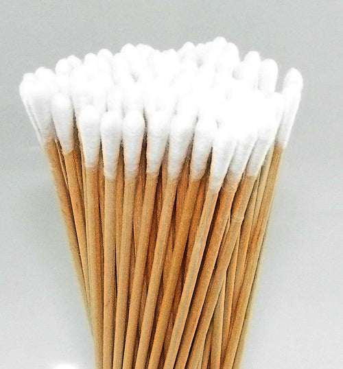 American Recorder Technologies American Recorder Round Tip Cotton Swabs on  6 inch wooden stick - Bag of 100