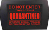 American Recorder Technologies AMERICAN RECORDER - "DO NOT ENTER - QUARANTINED" LED Lighted Sign with Floor Stand, view 3