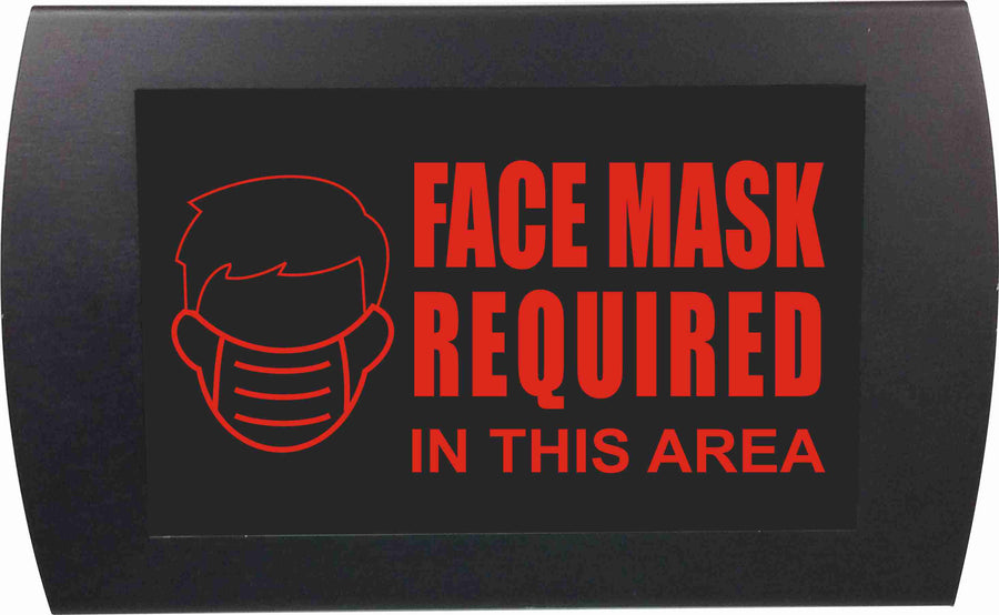 American Recorder Technologies AMERICAN RECORDER - "FACE MASK REQUIRED" LED Lighted Sign