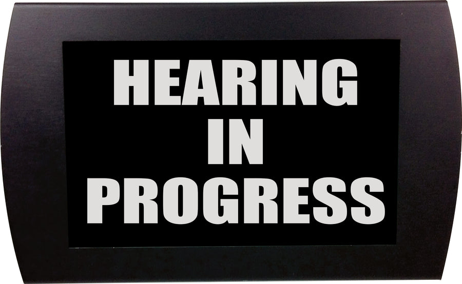 American Recorder Technologies AMERICAN RECORDER - "HEARING IN PROGRESS" LED Lighted Sign