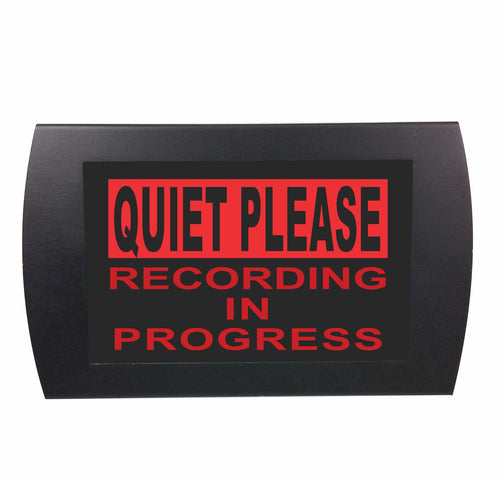 American Recorder Technologies AMERICAN RECORDER - "QUIET PLEASE -RECORDINGIN PROGRESS" LED Lighted Sign
