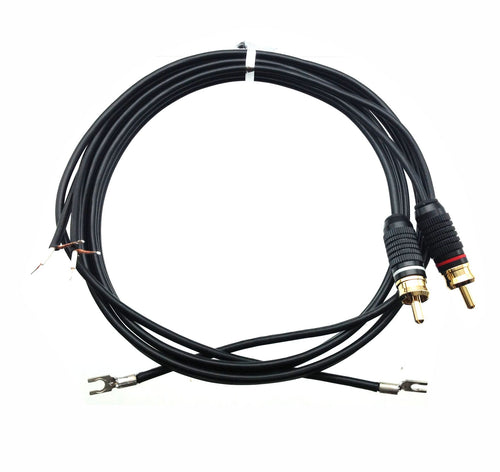 American Recorder Technologies Turntable Cable RCA to Bare End with Ground Lugs