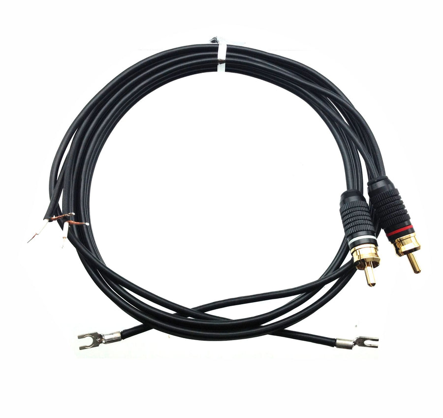 American Recorder Technologies Turntable Cable RCA to Bare End with Ground Lugs
