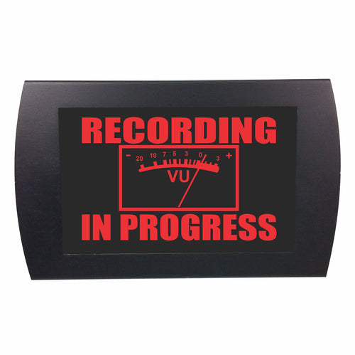 American Recorder Technologies AMERICAN RECORDER - "RECORDING IN PROGRESS" with VU Meter Graphic LED Lighted Sign