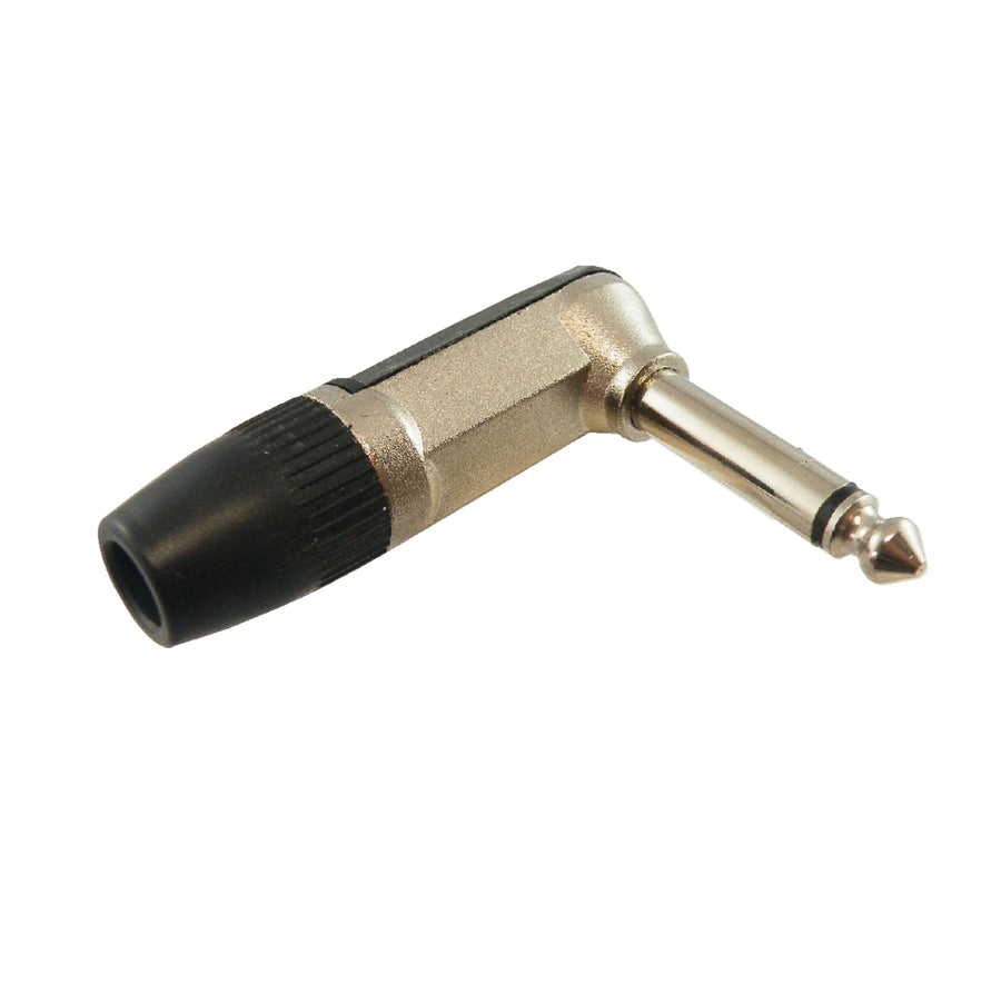 American Recorder Technologies AMERICAN RECORDER Solder Type Right Angle 1/4" TS Connector - 2 conductor