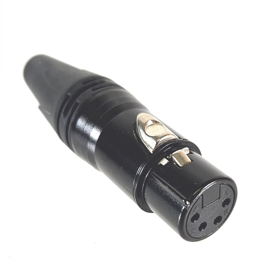 American Recorder Technologies AMERICAN RECORDER Solder Type 4 pin Female ale XLR Connector - Black