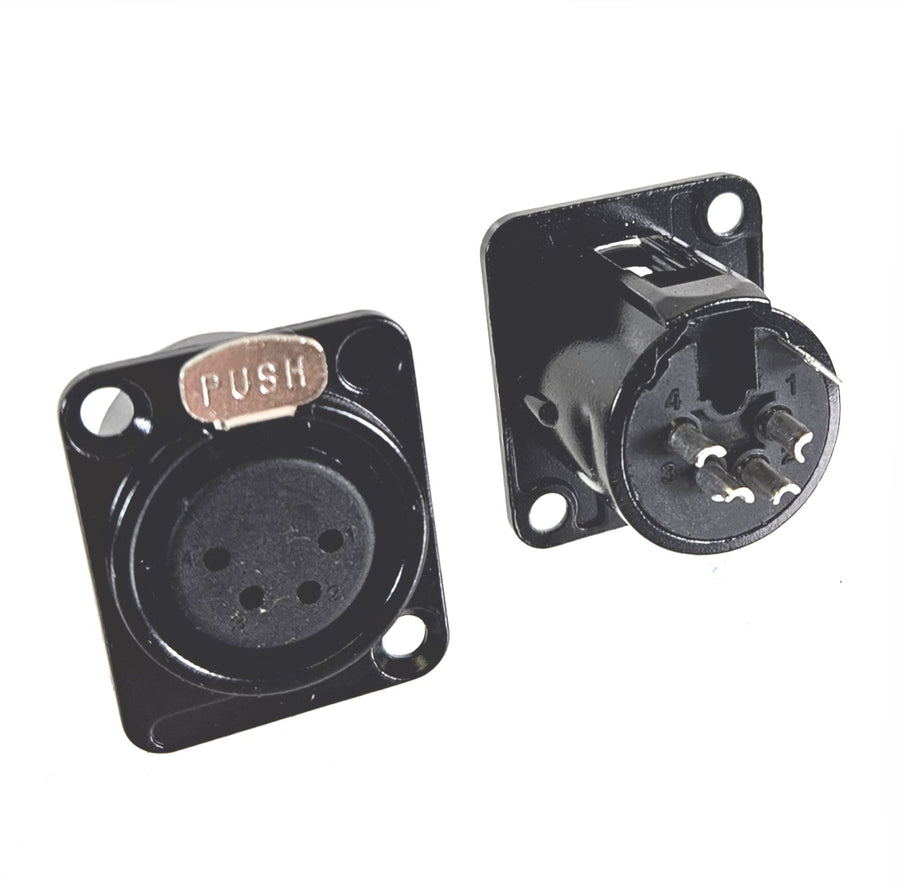American Recorder Technologies AMERICAN RECORDER Solder Type 4 Pin Male XLR D Type Panel Mount