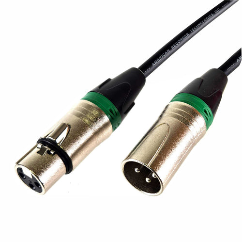 American Recorder Technologies AMERICAN RECORDER XLR to XLR Balanced Microphone Cable - Green