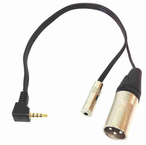 American Recorder Technologies Android Microphone Adapter Cable with XLR Male + Headphone Jack