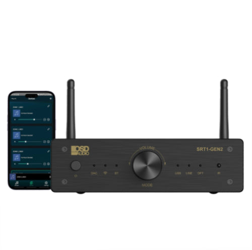 American Recorder Technologies App Control Media Streamer, iOS or Android App, Wireless BT, Airplay Compatible, 12V Trigger