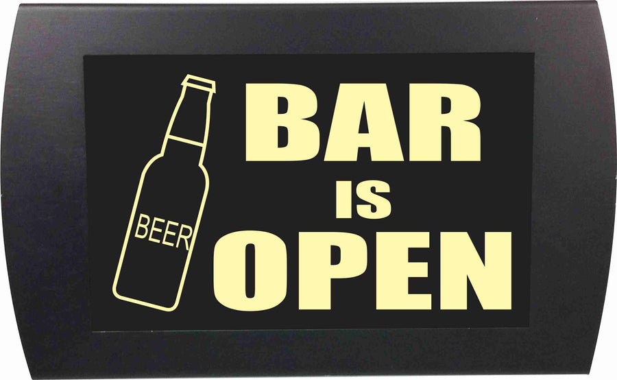 American Recorder Technologies AMERICAN RECORDER - "BAR IS OPEN" (Beer Bottle) LED Lighted Sign