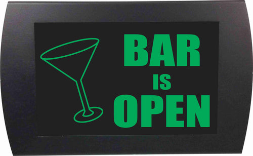 American Recorder Technologies AMERICAN RECORDER - "BAR IS OPEN" (Martini Glass) - LED Lighted Sign