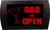 American Recorder Technologies AMERICAN RECORDER - "BAR IS OPEN" (Martini Glass) - LED Lighted Sign, view 2