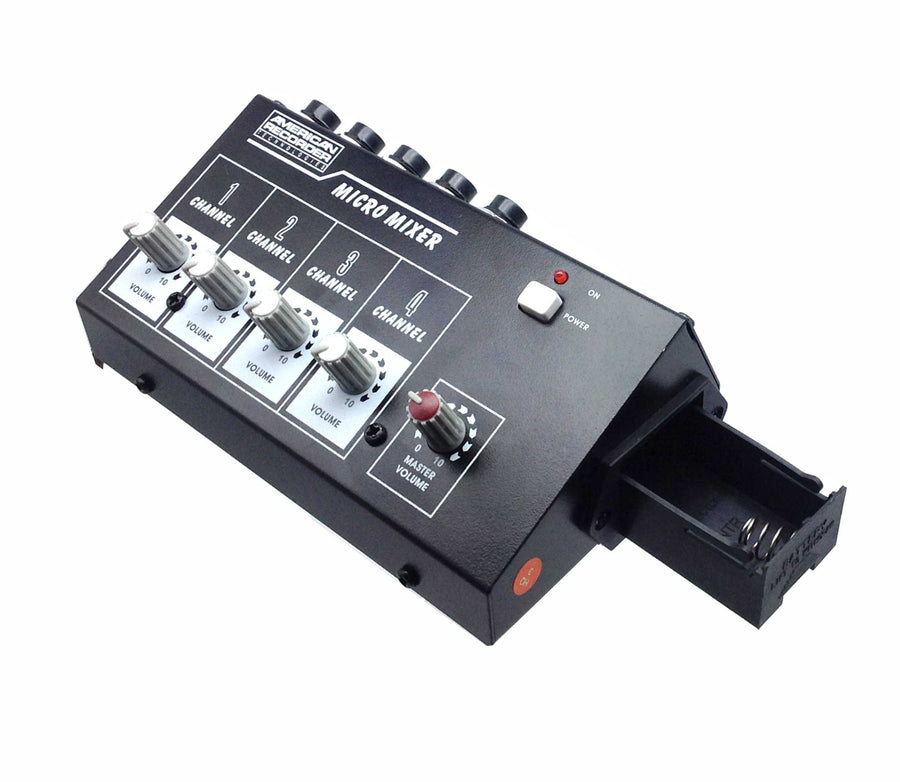 American Recorder Technologies Battery Holder for AMERICAN RECORDER 4 Channel, Battery Powered Mini Mixer