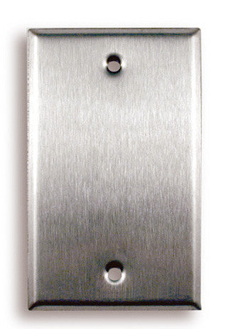 American Recorder Technologies Single Gang Blank Stainless Steel Wall Plate