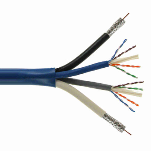 American Recorder Technologies Structured Cable with Dual CAT5E + Dual RG6 Quad