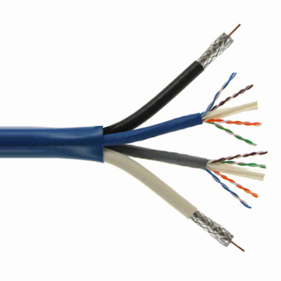 American Recorder Technologies Structured Cable with Dual CAT5E + Dual RG6 Quad
