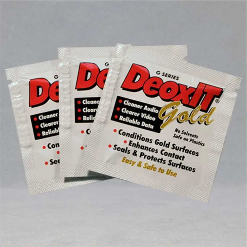 American Recorder Technologies CAIG LABS DeoxIT® Gold, #K-G1W-50 (Individual Wipes, 3 x 3.5″)