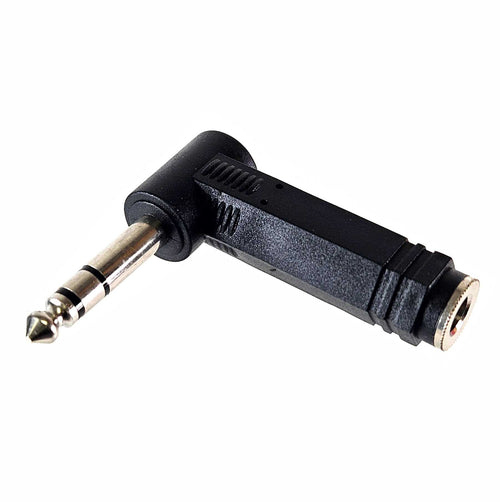 American Recorder Technologies 1/4 inch Male TRS to 1/4 inch TRS Female, Right Angle Adapter
