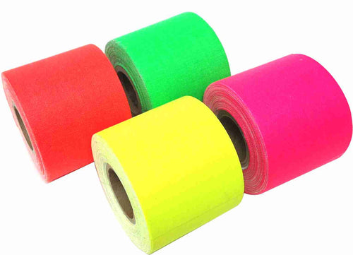 American Recorder Technologies AMERICAN RECORDER 2" x 8 yard ASSORTED NEON COLORS - ORANGE, PINK, GREEN, YELLOW - 4 Pack