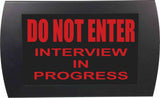 American Recorder Technologies AMERICAN RECORDER - "DO NOT ENTER INTERVIEW IN PROGRESS" LED Lighted Sign, view 3