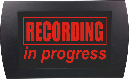 American Recorder Technologies AMERICAN RECORDER - "RECORDING IN PROGRESS" LED Lighted Sign