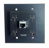 American Recorder Technologies Dual Gang Wall Plate with 4 XLR Male Front / 1 Shielded RJ45 Rear, view 3