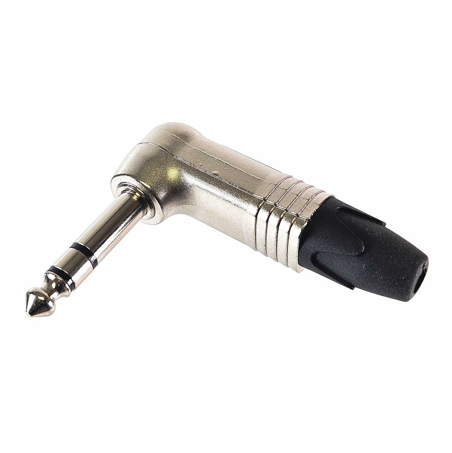 American Recorder Technologies AMERICAN RECORDER Solder Type Heavy Duty 1/4” TRS Right Angle Connector, Nickel Plated
