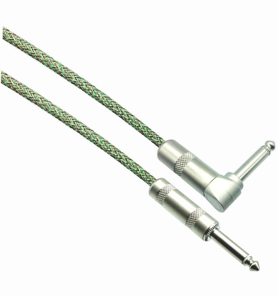 American Recorder Technologies AMERICAN RECORDER JUNGLE Designer Series Guitar Cables - 1/4" Straight to Right Angle