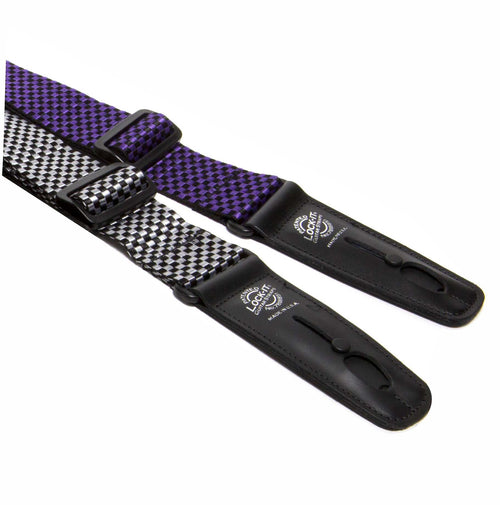 American Recorder Technologies Lock-It Guitar Straps - 2" Wide Nylon in Checker Pattern