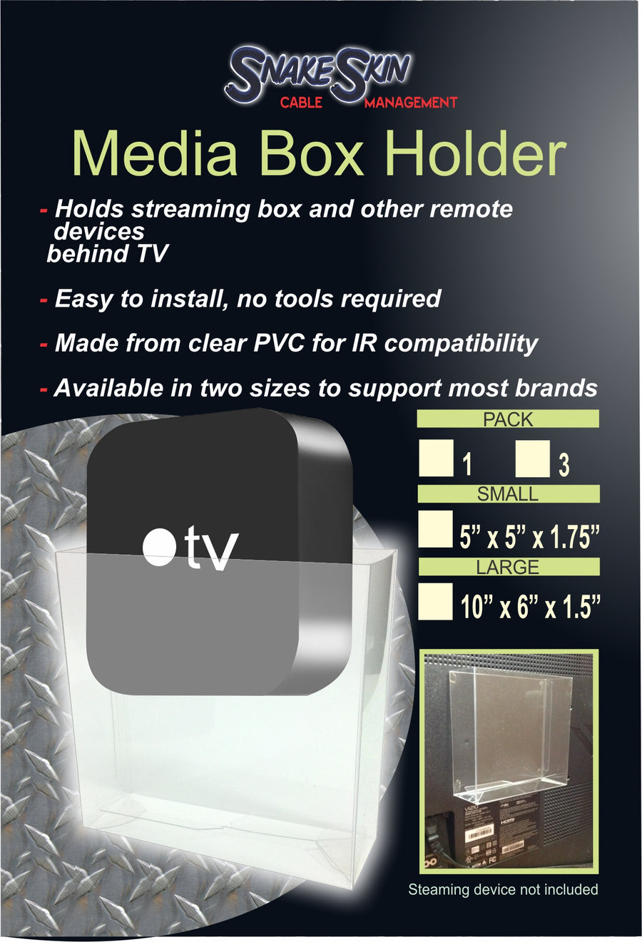 American Recorder Technologies SNAKESKIN Media Box Holder - Large