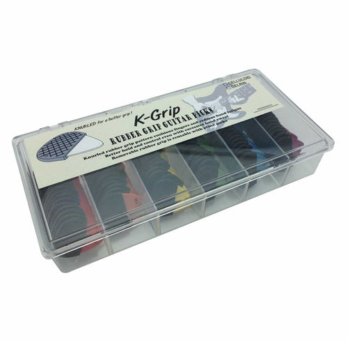 American Recorder Technologies K-GRIP Delrin Guitar Pick with Removable Dynamic Knurl Rubber Grip - Assortment Box