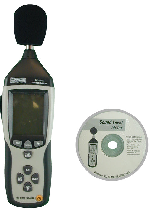 American Recorder Technologies Deluxe Sound Level Meter with Data Logging Software