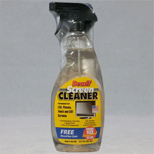 American Recorder Technologies DEOXIT Industrial size 22 ounce Screen Cleaning Spray Bottle with 12x12 Microfiber cloth