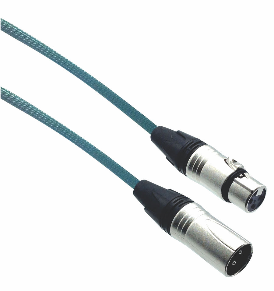 American Recorder Technologies Designer Series XLR Microphone Cable with Forrest Green Design Protective Sleeve