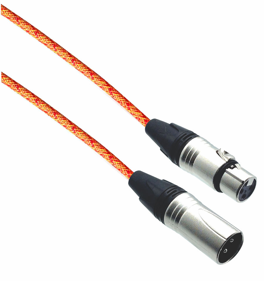 American Recorder Technologies Designer Series XLR Microphone Cable with Fire Design Protective Sleeve
