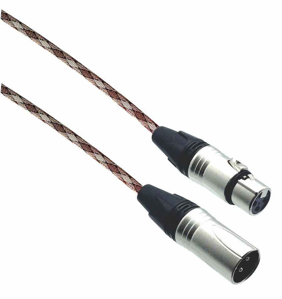 American Recorder Technologies Designer Series XLR Microphone Cable with Snakeskin Design Protective Sleeve