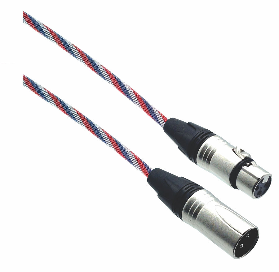 American Recorder Technologies Designer Series XLR Microphone Cable with USA Design Protective Sleeve