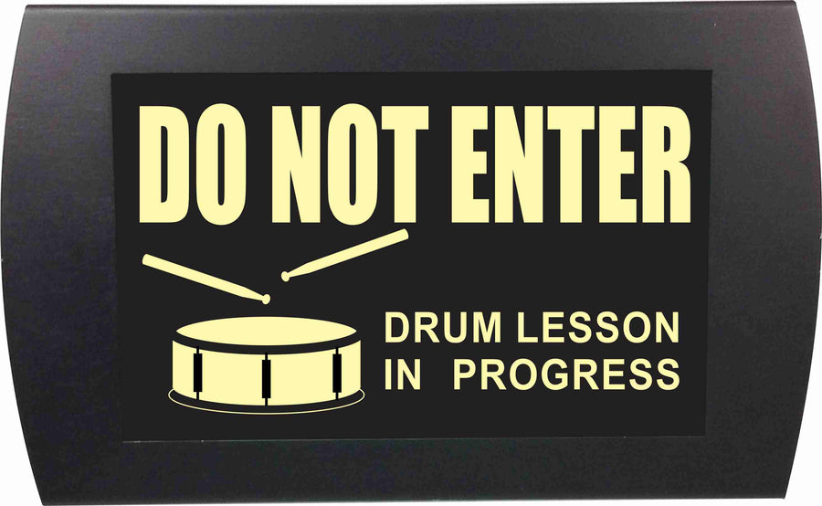 American Recorder Technologies AMERICAN RECORDER "DRUM LESSON IN PROGRESS" LED Lighted Sign