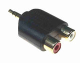 American Recorder Technologies AMERICAN RECORDER Dual RCA (female) to 3.5mm TRS (male) Audio Adapter, view 2
