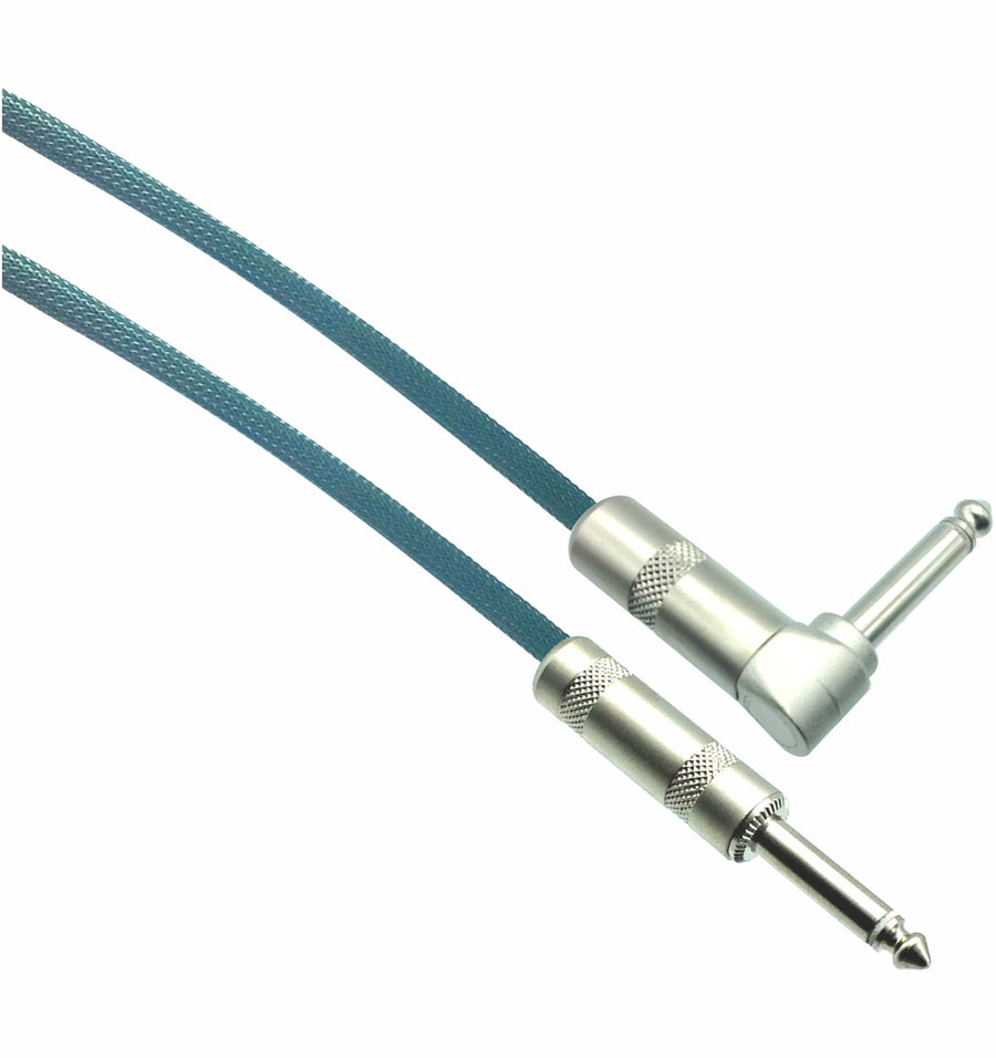 American Recorder Technologies FOREST GREEN Designer Series Guitar Cables - 1/4" Straight to Right Angle