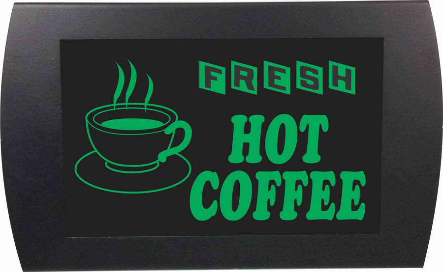 American Recorder Technologies AMERICAN RECORDER - "FRESH HOT COFFEE" LED Lighted Sign