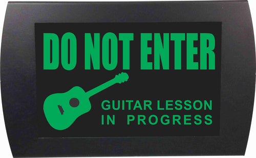 American Recorder Technologies AMERICAN RECORDER - "GUITAR LESSON IN PROGRESS" LED Lighted Sign