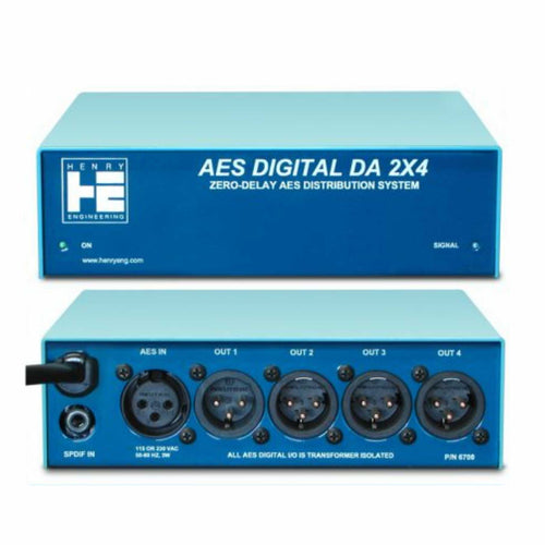 American Recorder Technologies Henry Engineering AES DIGITAL DA 2X4™ ZERO-DELAY AES DISTRIBUTION SYSTEM