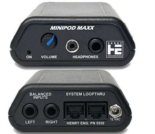 American Recorder Technologies Henry Engineering MINIPOD MAXX™ COMPACT STEREO HEADPHONE AMPLIFIER