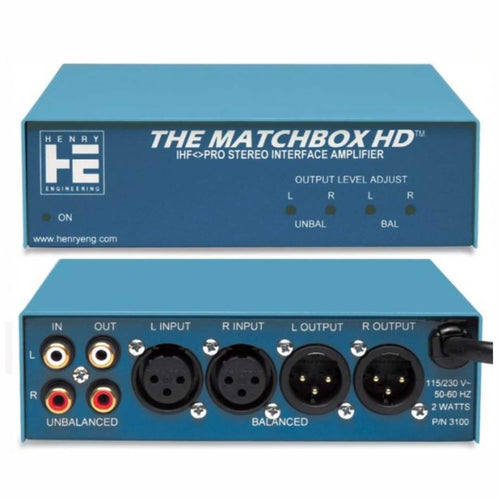 American Recorder Technologies Henry Engineering THE MATCHBOX HD™ BI-DIRECTIONAL STEREO LEVEL & IMPEDANCE INTERFACE