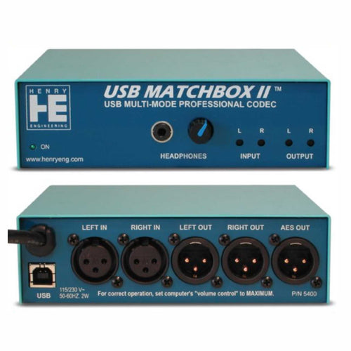 American Recorder Technologies Henry Engineering USB MATCHBOX II™ USBXLR MULTI-MODE STEREO CODEC
