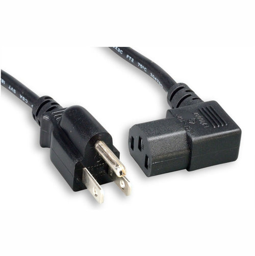 American Recorder Technologies IEC C13 Right Angle to NEMA 5-15P Power Cable - 18 AWG